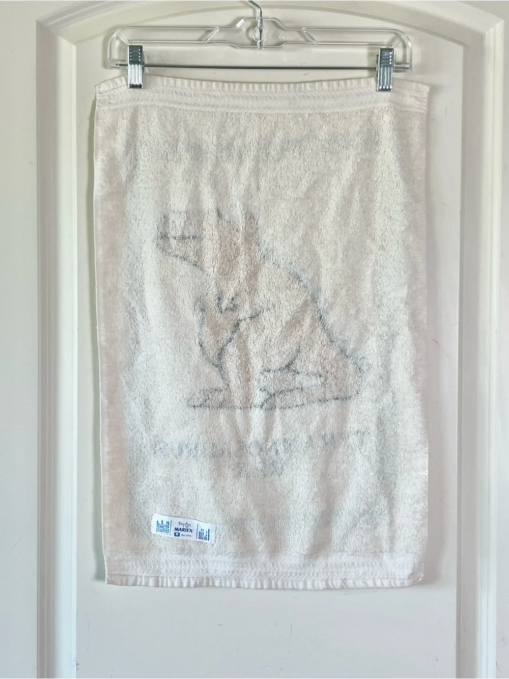 VTG Sandra Boynton Martex Dinosaur Hand Towel 80s Tyrannosaurus Rex USA